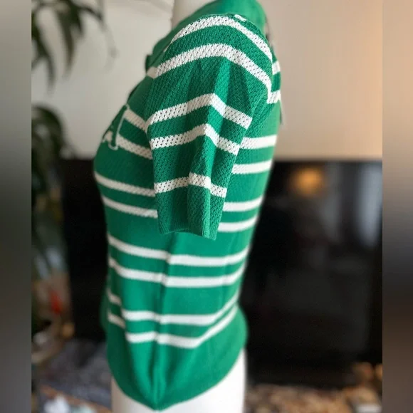 Zara open knit preppy polo SZ XS NWT - Picture 3 of 7